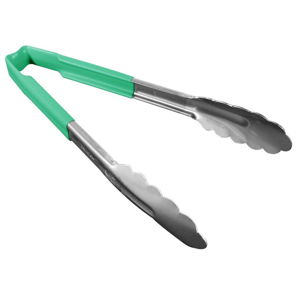 Vollrath 4780970 Kool-Touch® Tongs Scalloped Green 24,1cm