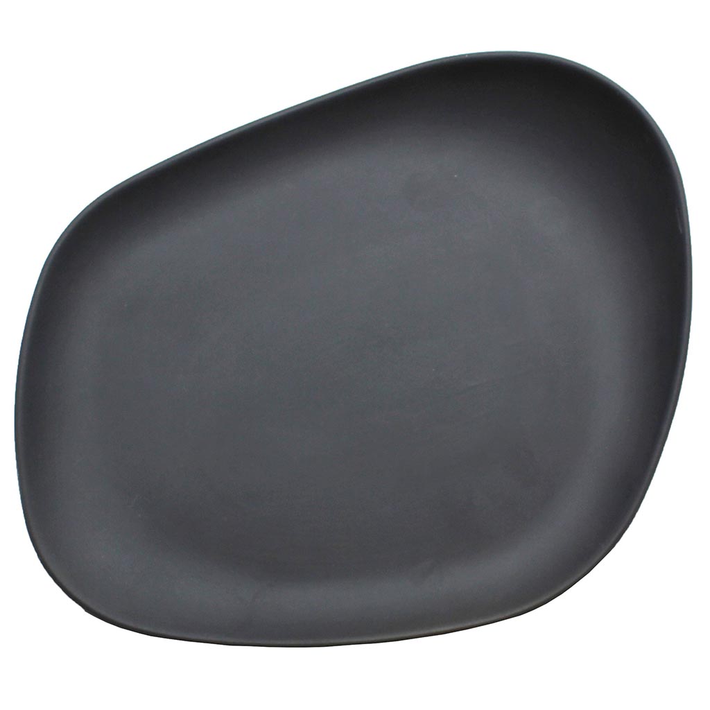 Cookplay Yayoi mělký talíř černý 23x20x3,5cm