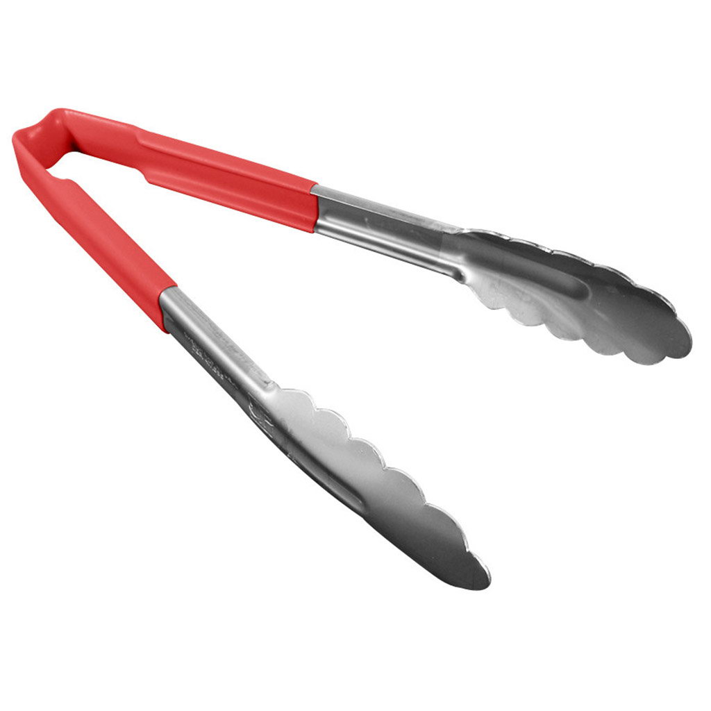 Vollrath 4780940 Kool-Touch® Tongs Scalloped Red 24,1cm